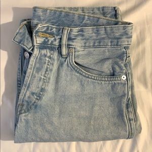 H&M blue jean shorts.